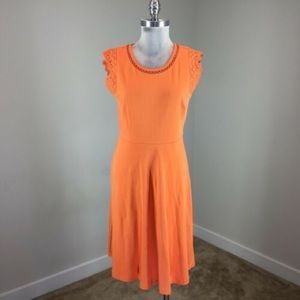 Talbots orange cotton dress